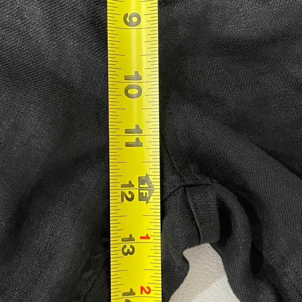HM Men Relaxed Fit Black Linen Trousers Pants Men 36x32 Beach Wedding Minimalist